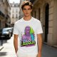 Olive Graphic T-Shirt With ElisaSue Artwork And Slogan