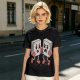 Olive T-Shirt With Retro Cartoon Fighting Ice Cubes Graphic