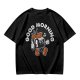 Olive t-shirt with retro coffee pot cartoon and Good Morning text