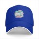 Black Baseball Cap with Cute Cartoon Juice Box Character Print