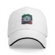 Black Baseball Cap With Fantasy Forest Figure And Red Floral Print