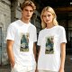 Olive T-Shirt with Godzilla Pizza First Destroy Later Print