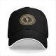 Black baseball cap with vintage clock face graphic