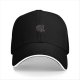 Black Baseball Cap With Subtle Dark Artwork Design