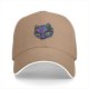 Black Baseball Cap With Neon Psychedelic Dragon Head Print