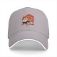 Black Baseball Cap With Ramen Skull Graphic Print