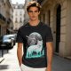 Olive T-Shirt With Wolf Warrior And Moon Forest Art Print
