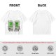 Olive T-shirt with pixel art retro computer characters print