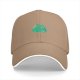 Black Baseball Cap With Cute Green Frog Graphic