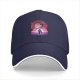 Black Baseball Cap With Anime Sunset Silhouette Graphic