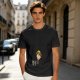 Olive Green T-Shirt with Smiling Boy in Yellow Hat Graphic