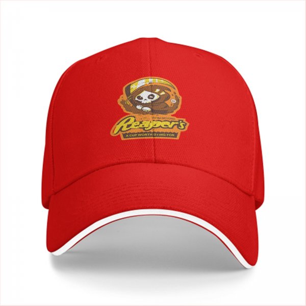 Black baseball cap with cute Reaper's graphic and slogan