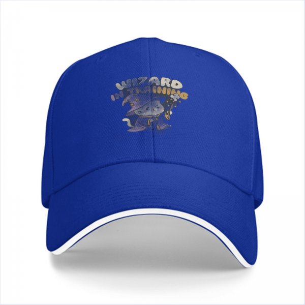 Wizard In Training Cat Graphic Black Baseball Cap