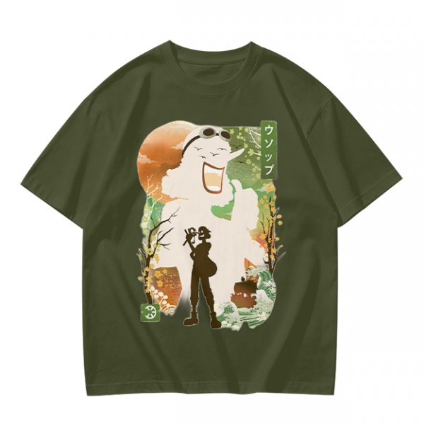 Anime Themed Graphic T-Shirt With Whimsical Character Artwork