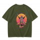 Olive T-Shirt With Praise The Sun Retro Knight Graphic