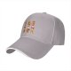 Black Baseball Cap With Christmas Gingerbread Characters Print