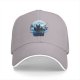 Black baseball cap with bat and full moon gothic graphic