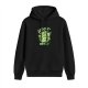 Black Hoodie with Retro Handheld Game Console and Japanese Graphic Print