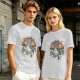 Olive Graphic T-Shirt With Raccoon Rainbow 'A Great Day To Be Trash' Print
