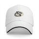 Black baseball cap with yin yang cat graphic design