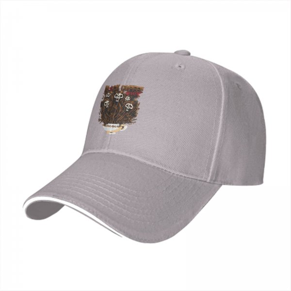 Black Coffee Skull Graphic Black Baseball Cap