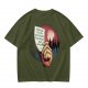 Olive T-Shirt With Hand Holding Bill Of Monthly Expenses Art