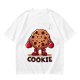 Olive T-Shirt With Angry Boxing Chocolate Chip Cookie Graphic