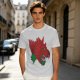 Olive T-Shirt With Fierce Armored Beast Head Graphic