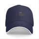 Black Baseball Cap With Minimalist Grey Cat Graphic Design