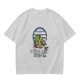Olive green graphic t-shirt with Tonberry 'Good Night' print