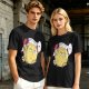 Oversized Olive T-Shirt with Saitama 'OK' Anime Graphic Print