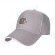 Black Baseball Cap With Floral Wolf Head Artwork Design