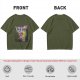 Olive T-shirt with colorful robot transformer graphic print