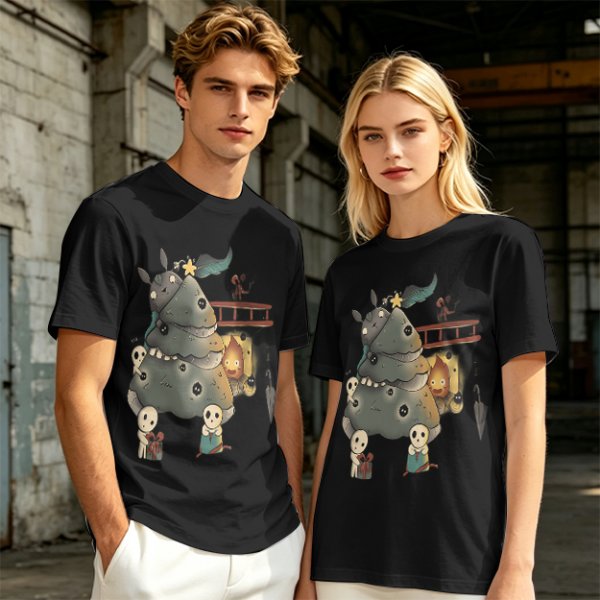 Studio Ghibli Fantasy Creature Graphic T-Shirt Design