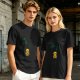 Olive T-shirt with Cute Duck Holding Four-Leaf Clover Print