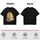 Olive Green T-Shirt With Cartoon Droopy Pug Graphic Print