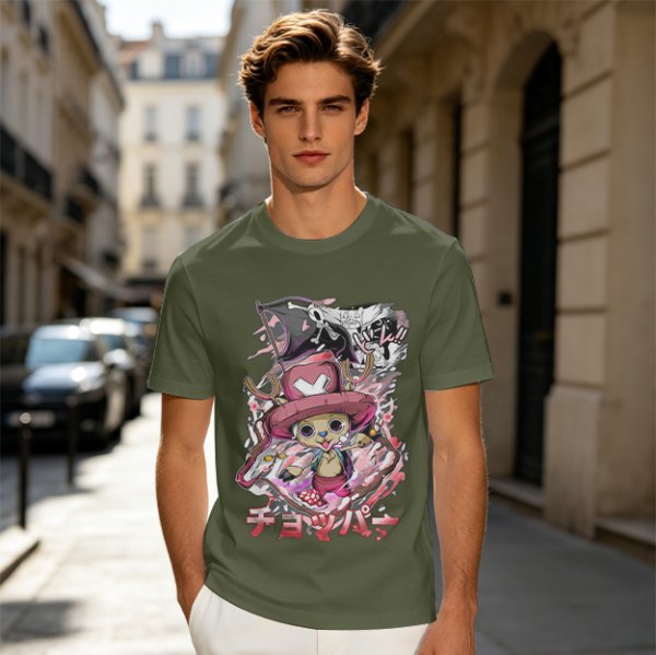 Olive Anime T-Shirt Featuring Tony Tony Chopper from One Piece
