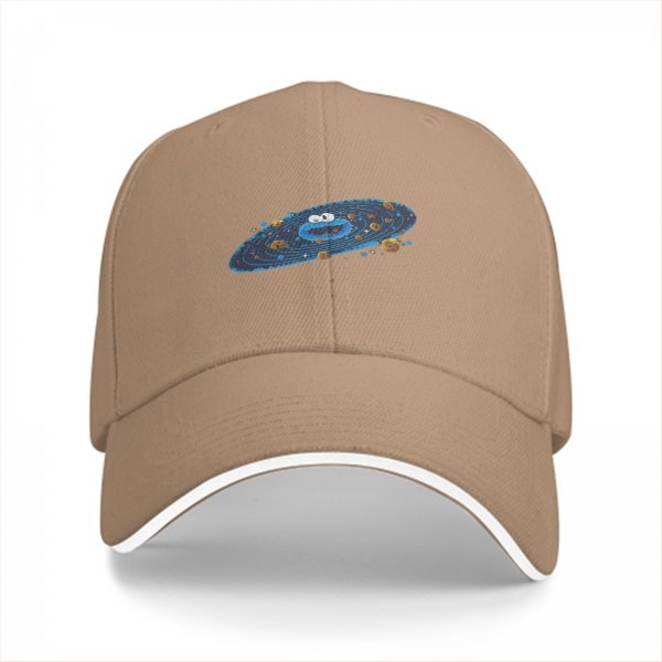 Black Baseball Cap With Cookie Monster Galaxy Print