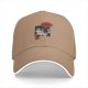 Black baseball cap with 'I don't wanna adult' cat graphic