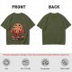 Olive T-Shirt With Angry Boxing Chocolate Chip Cookie Graphic