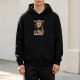 Black Hoodie with Cute Vampire Cat 'Too Cute To Be Scary' Print