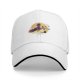 Black Baseball Cap With Witch Riding Broom Full Moon Halloween Art