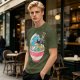 Olive T-shirt with Great Wave Ramen Bowl Graphic Design