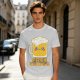 Olive Green T-Shirt With Cute Kawaii Beer Mug Free Chugs Print