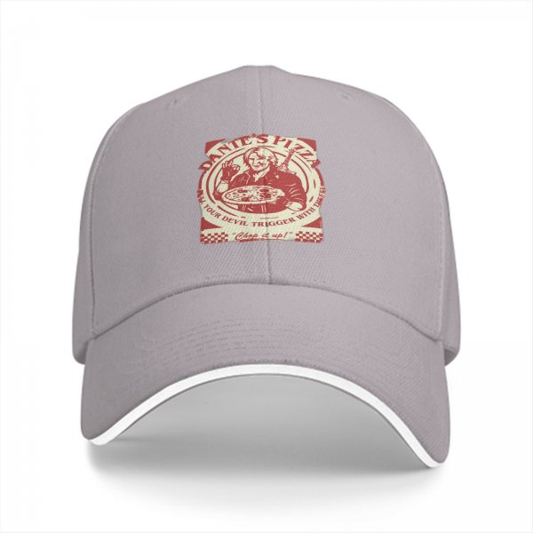 Black Baseball Cap With Dante's Pizza Devil Trigger Print