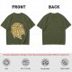 Olive Green T-Shirt With Pepperoni Pizza Slice Graphic