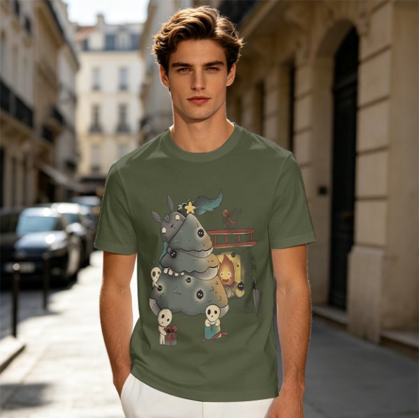 Studio Ghibli Fantasy Creature Graphic T-Shirt Design
