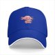 Black baseball cap with cute axolotl holding a heart mug design