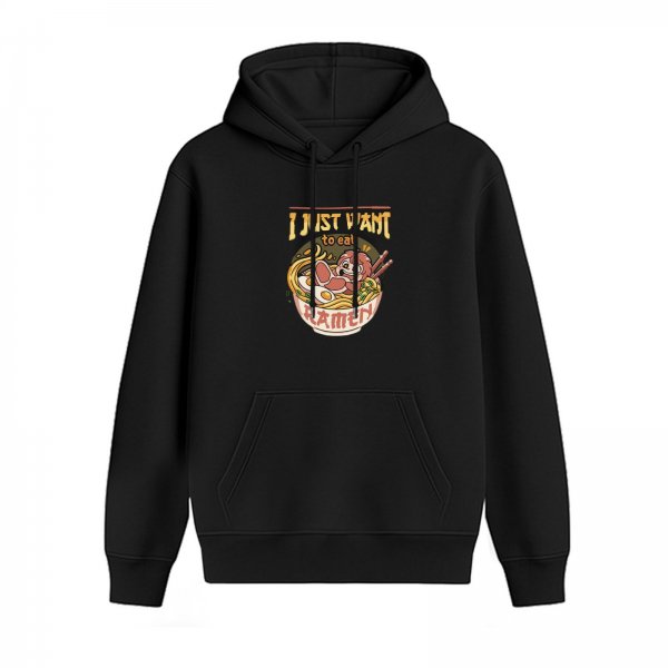 I Just Want To Eat Ramen Hoodie With Cute Anime Character Design