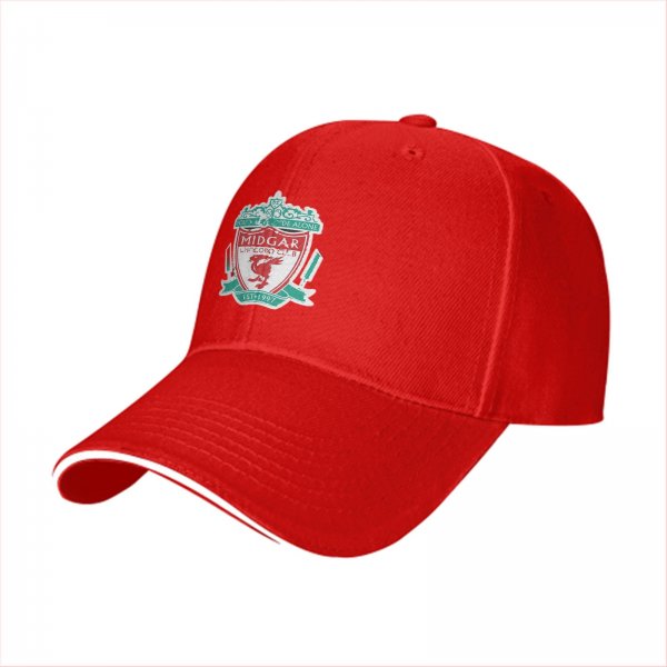 Black baseball cap with Midgar football club crest print